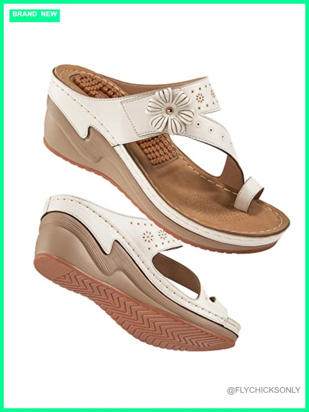 Wedge Sandals Comfortable Low Heel Laser Cut Floral Dressy Summer